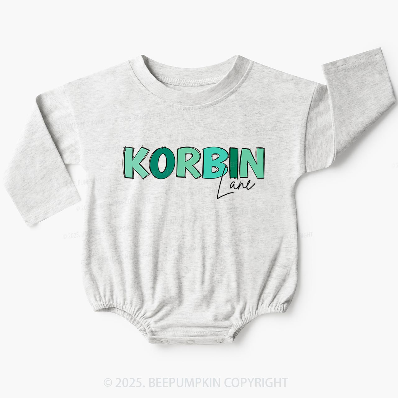 Personalized Name Baby Bubble Romper Beepumpkin