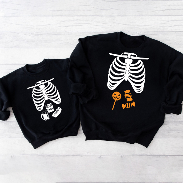 Halloween Skeleton Family Matching Sweatshirts
