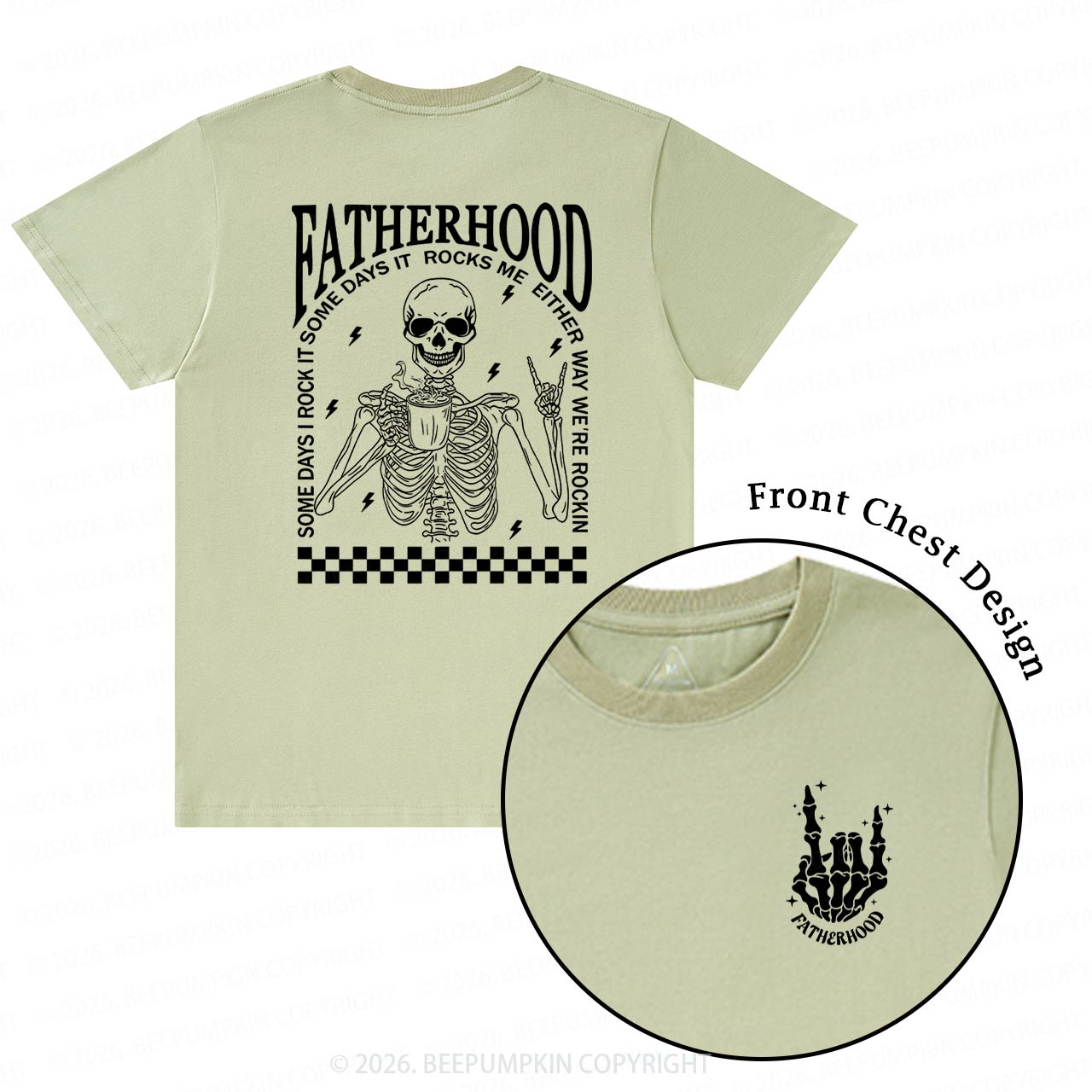 Fatherhood Funny Cool Skeleton Dad T-Shirts
