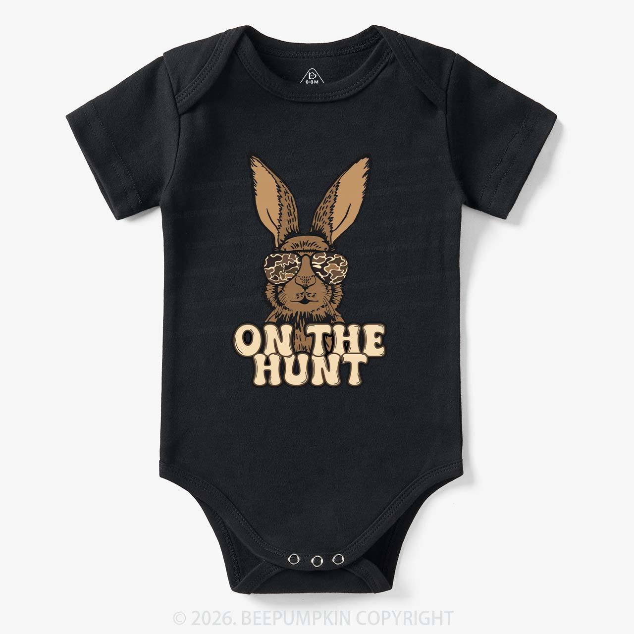 Camo Bunny On The Hunt Baby Bodysuit