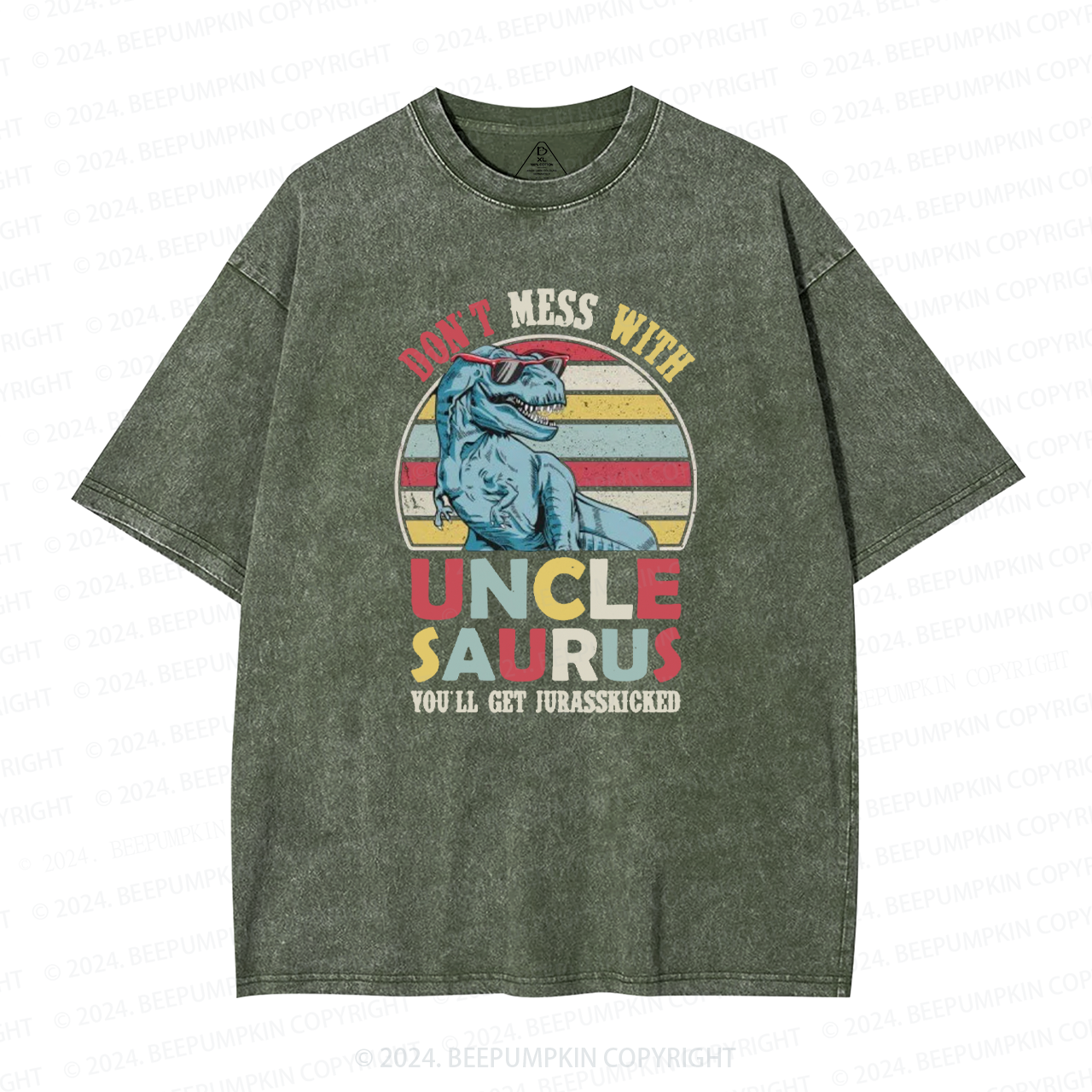 Don't Mess With Uncle Saurus Uncle Washed T-Shirts 