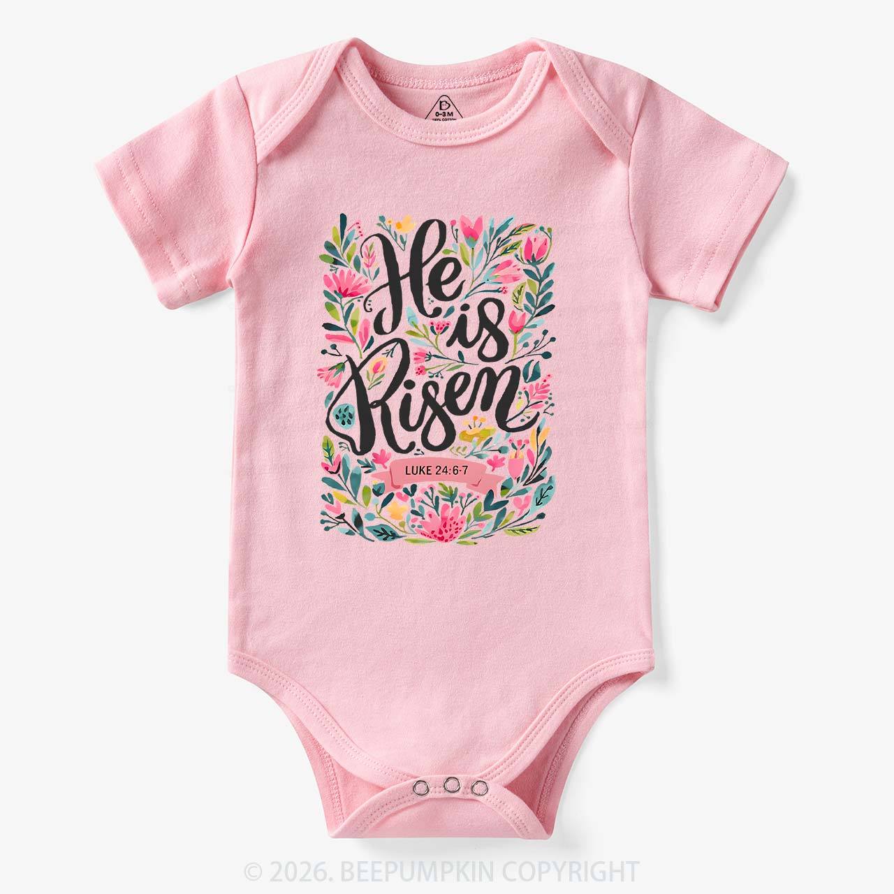 He is Risen Blooming Grace Easter Bodysuit