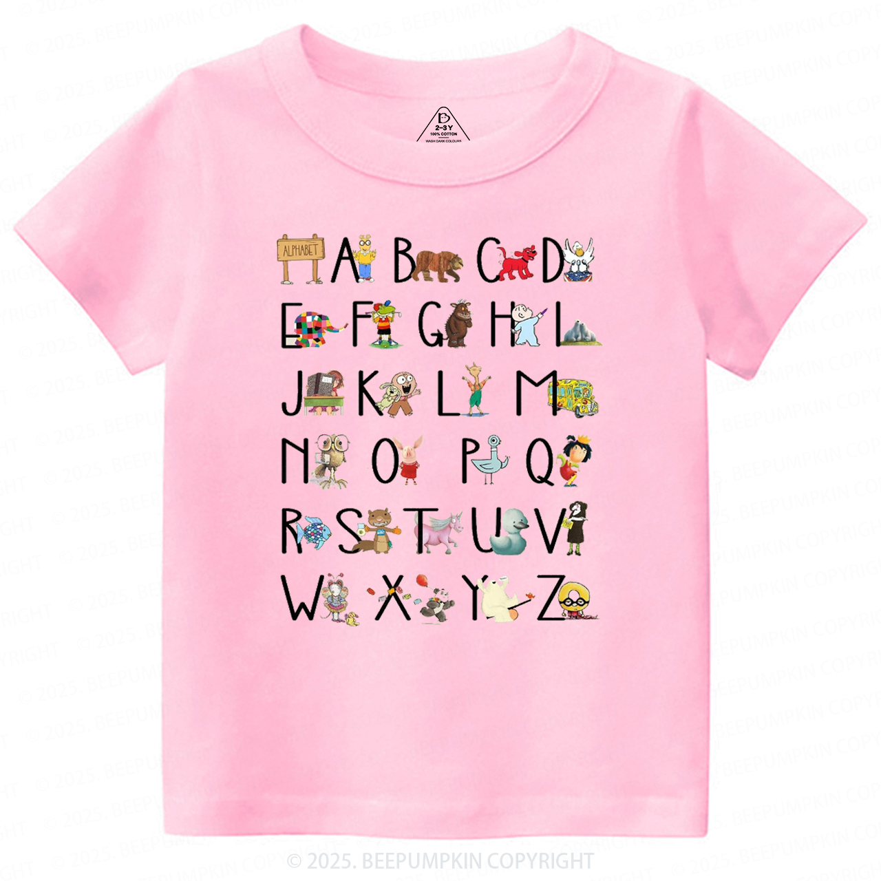 Alphabet  Kindergarten Toddler&Kid's Tees Beepumpkin