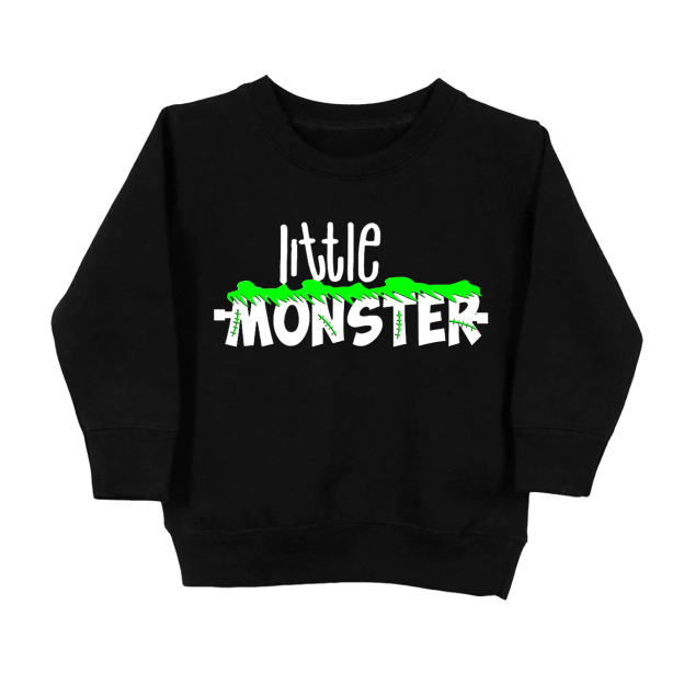Halloween Little Monster With Green Scar Kids Sweatshirt