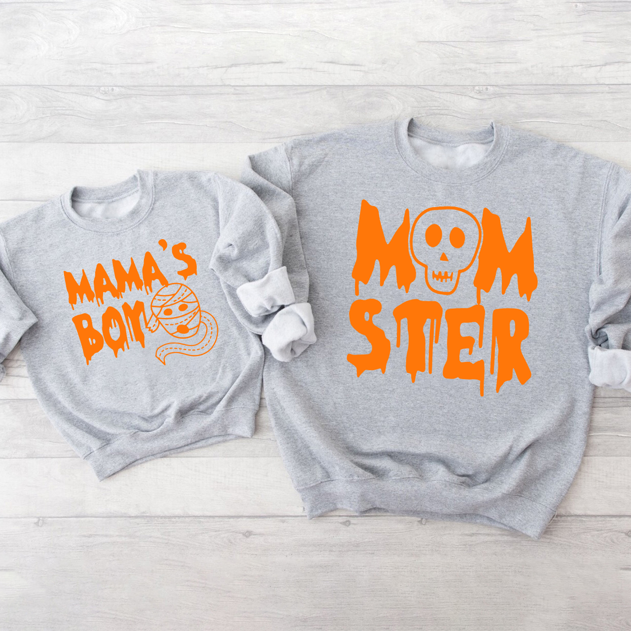 Halloween Momster & Mama's Kids Mom&Me Swetshirt