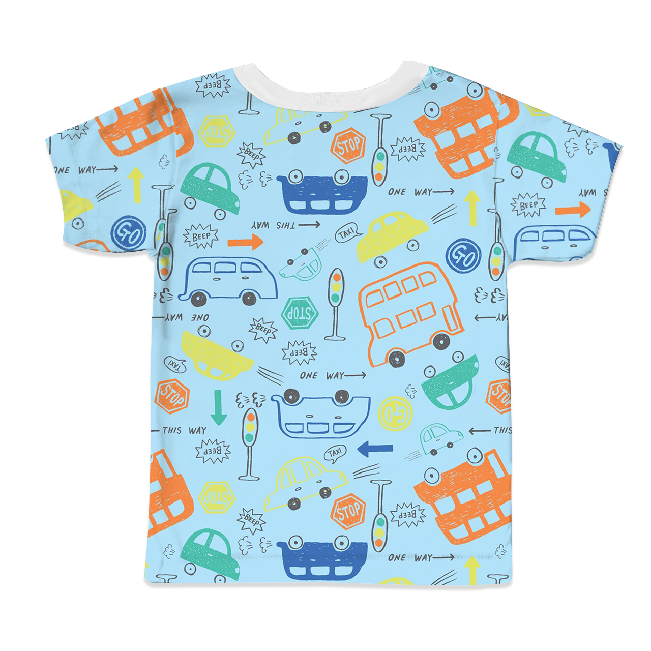 Crayon Cars Back To School All Over Print Kids Tees