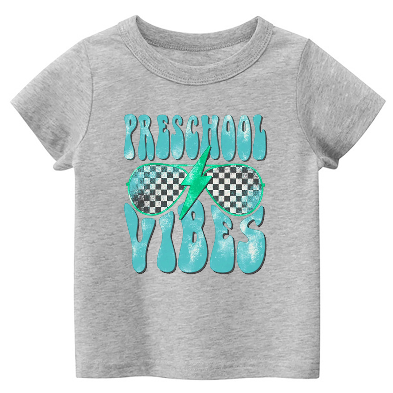Preschool Vibes Retro Checkered Toddler&Kids Tees 