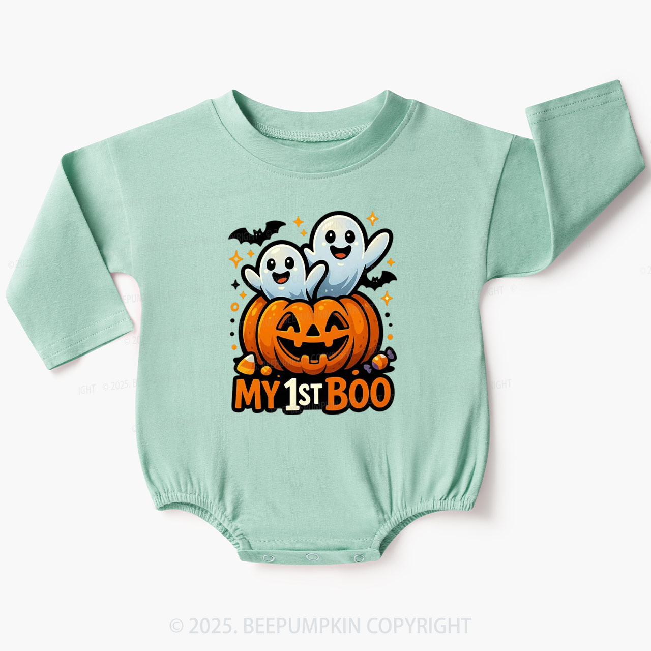 My First Halloween Baby Bubble Romper Beepumpkin