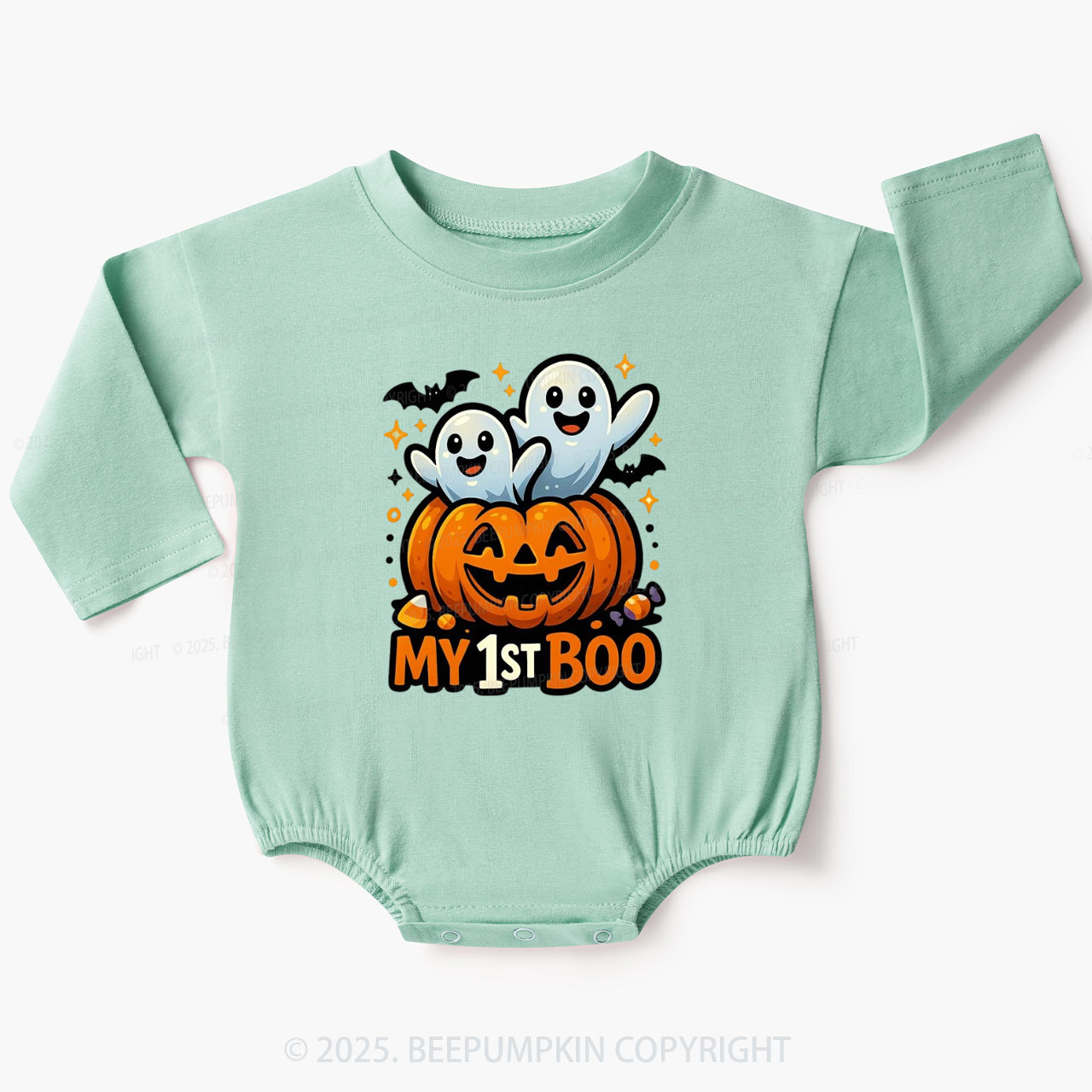 My First Halloween Baby Bubble Romper Beepumpkin