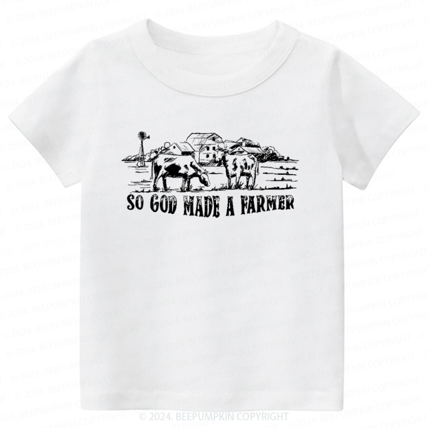 So God Made A Farmer Toddler&Kids Tees 