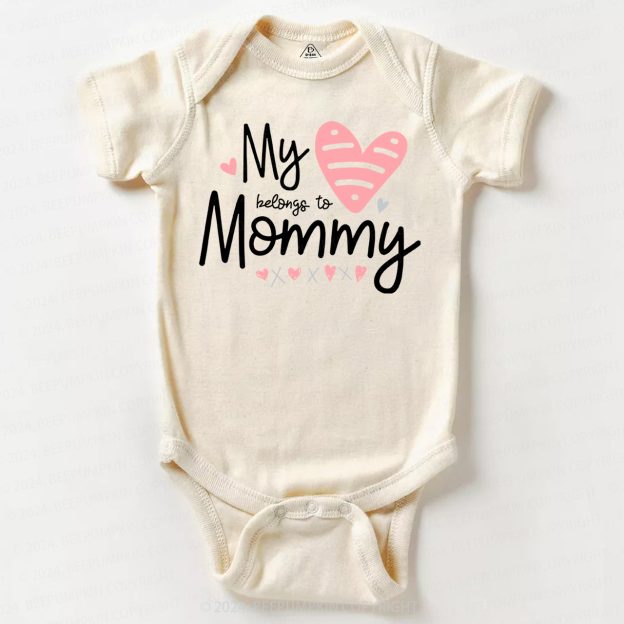 My Heart Belongs To Mummy Baby Bodysuit 7
