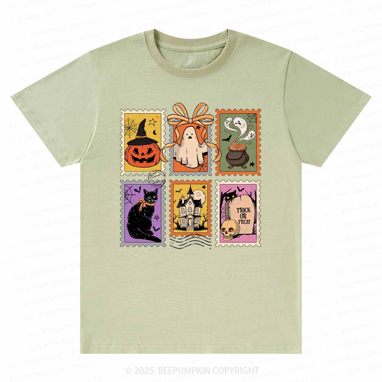 Retro Halloween Cat Ghost T-Shirts Beepumpkin 