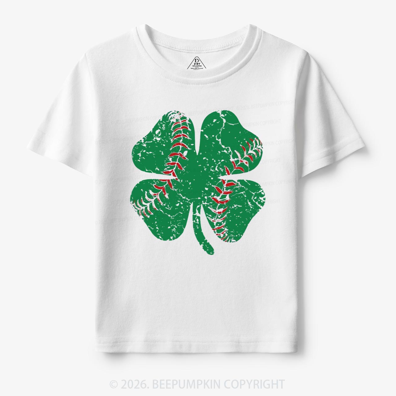 Baseball Shamrock St Patrick's Day Toddler&Kid's Tees Beepumpkin