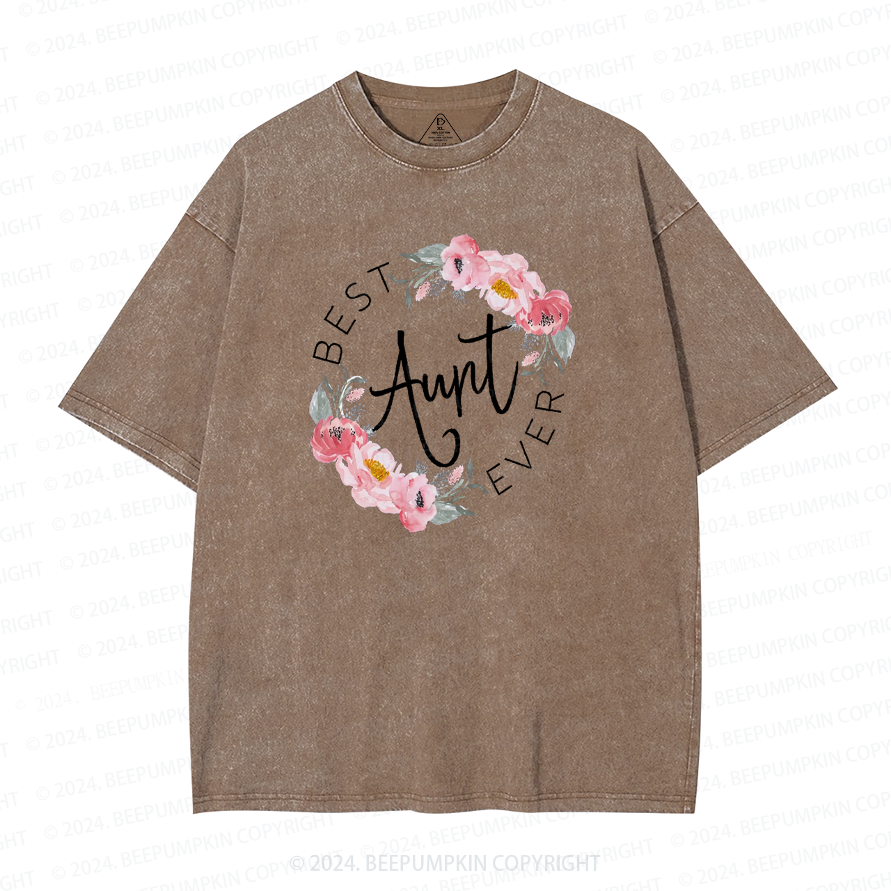 Best Flowers Aunt Washed T-Shirts 