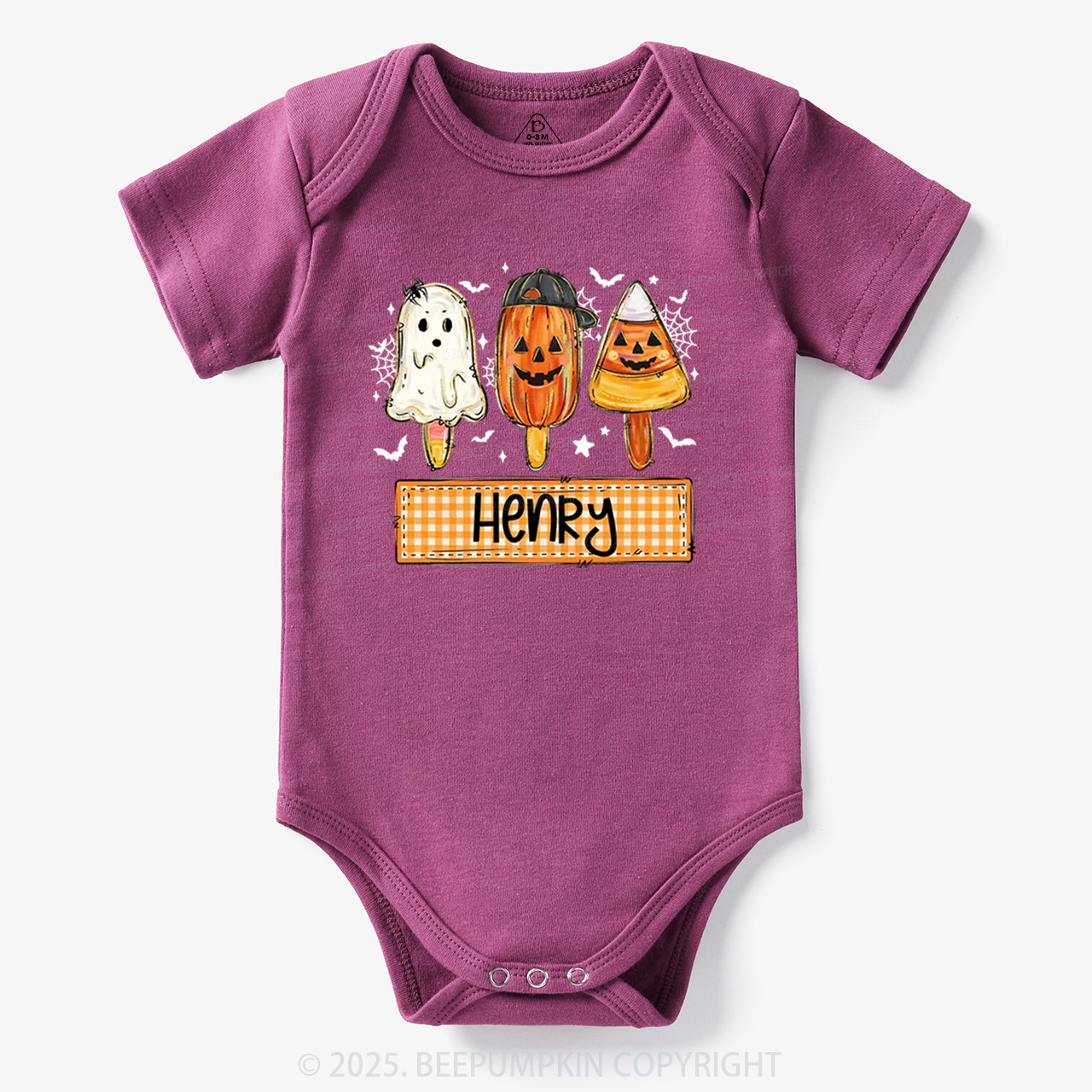Personalized Boy Girl Halloween Bodysuit Beepumpkin