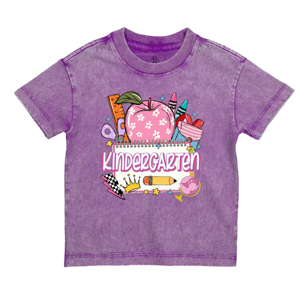 Personalized Retro Back To School Toddler&Kids Washed Tees
