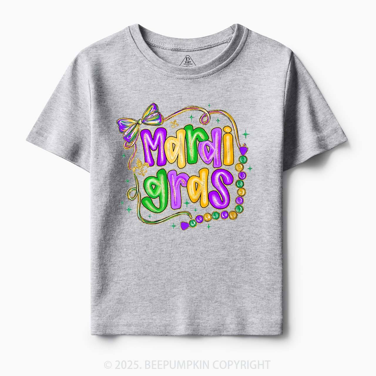 Brushstroke Mardi Gras Toddler&Kid's Tees Beepumpkin