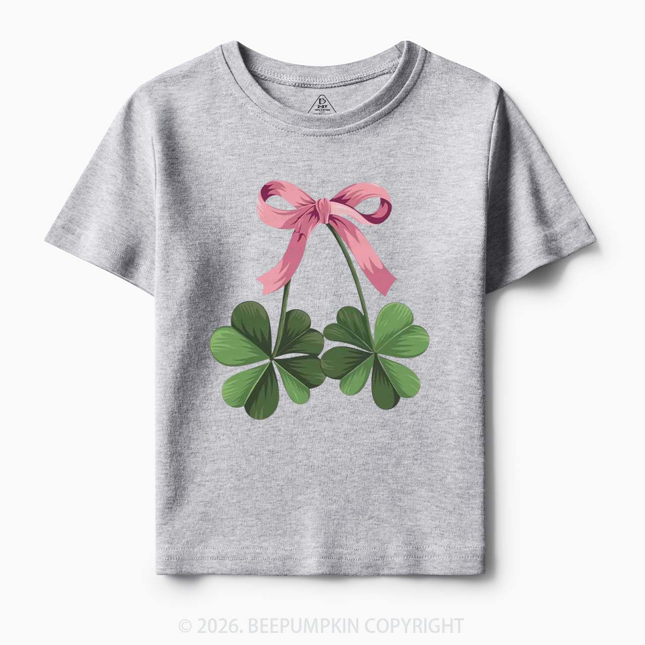 Lucky Shamrock Bow St Patrick's Day Toddler&Kid's Tees Beepumpkin