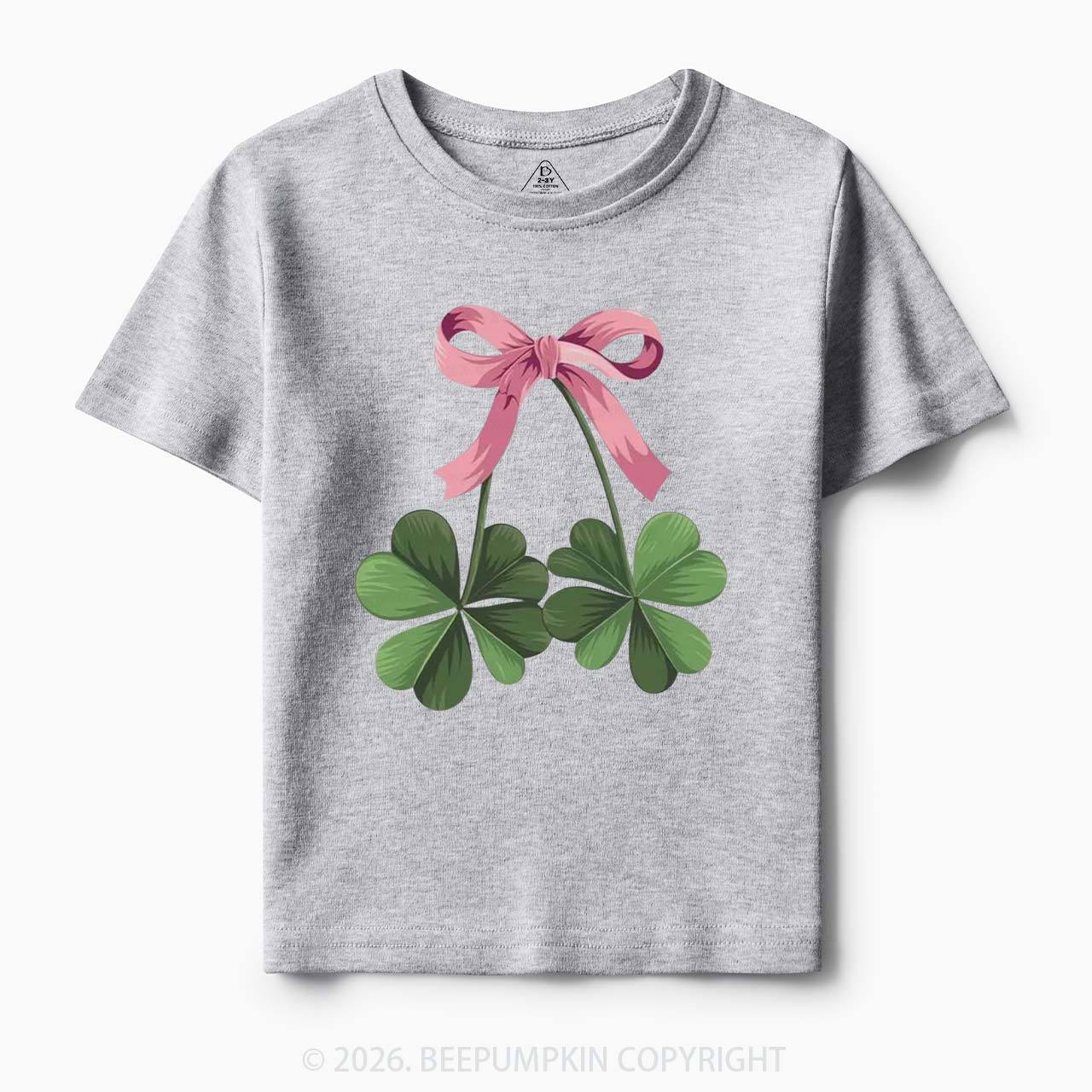 Lucky Shamrock Bow St Patrick's Day Toddler&Kid's Tees Beepumpkin