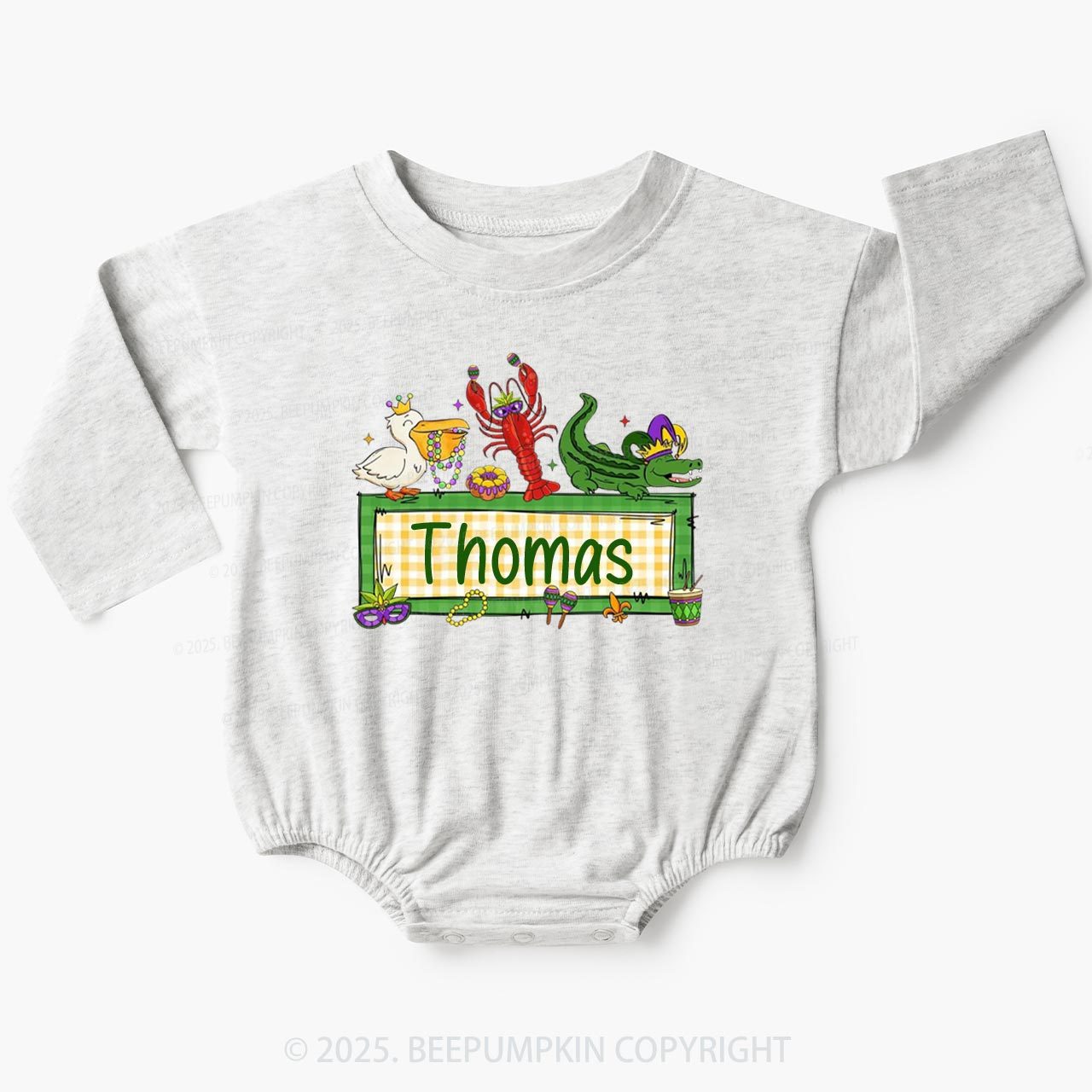 Personalized Tiny Parade Nameset Baby Bubble Romper Beepumpkin