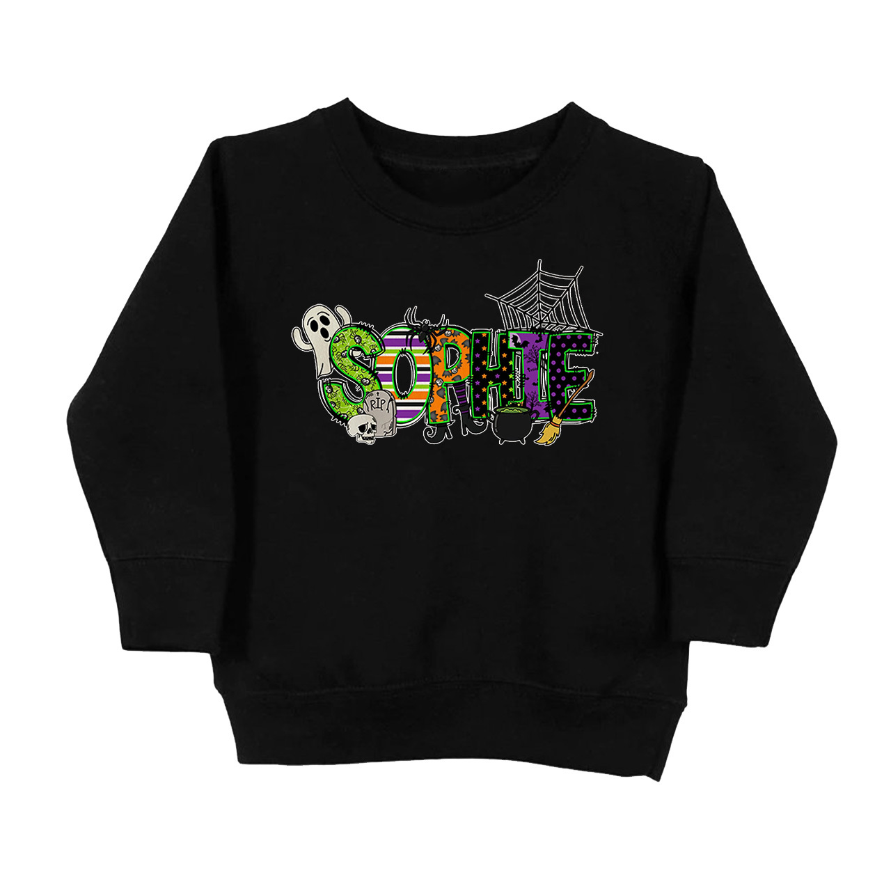 Personalized Halloween Alphabet Letters Kid's Name Sweatshirt