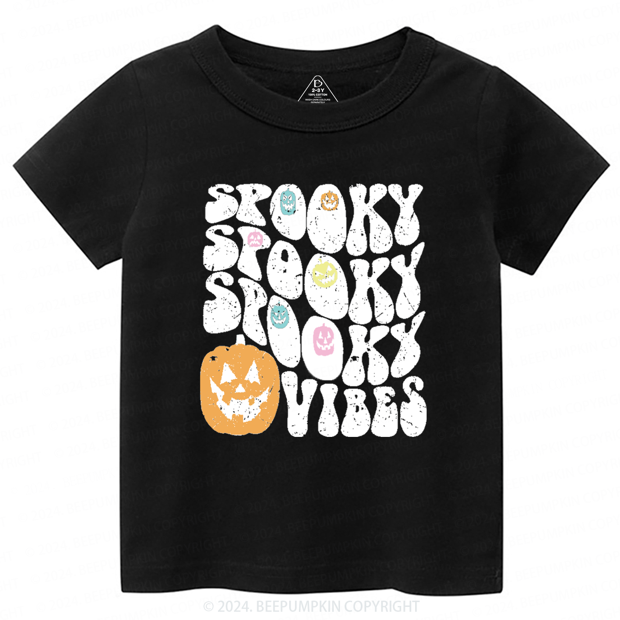 Spooky Vibes Halloween Toddler&Kids Tees 