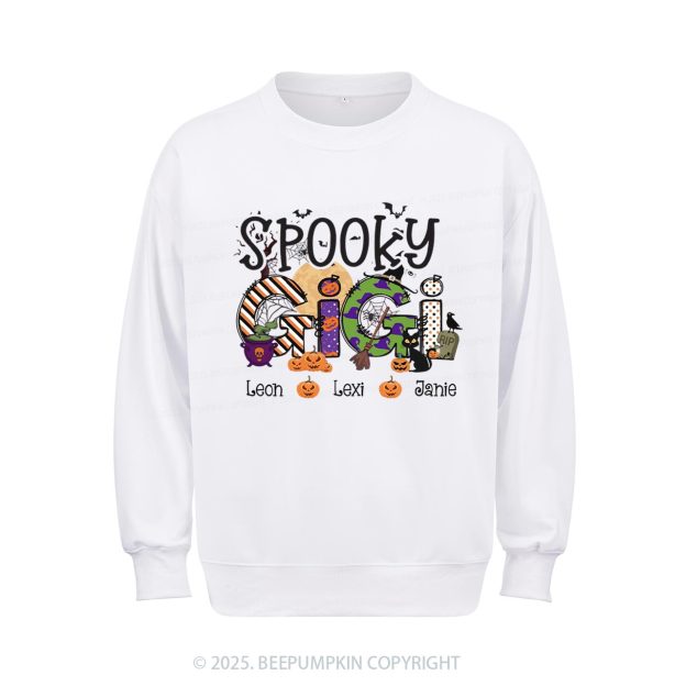 Personalized Spooky Gigi Sweatshirt Beepumpkin