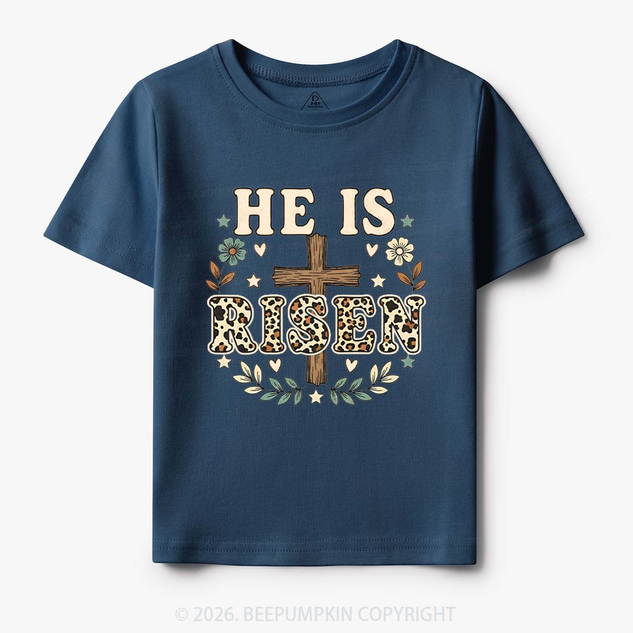 Wild Faith Leopard Cross Toddler&Kids Tees