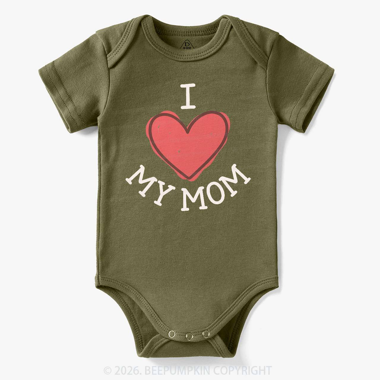 I Love My Mom Lovely Baby Bodysuit