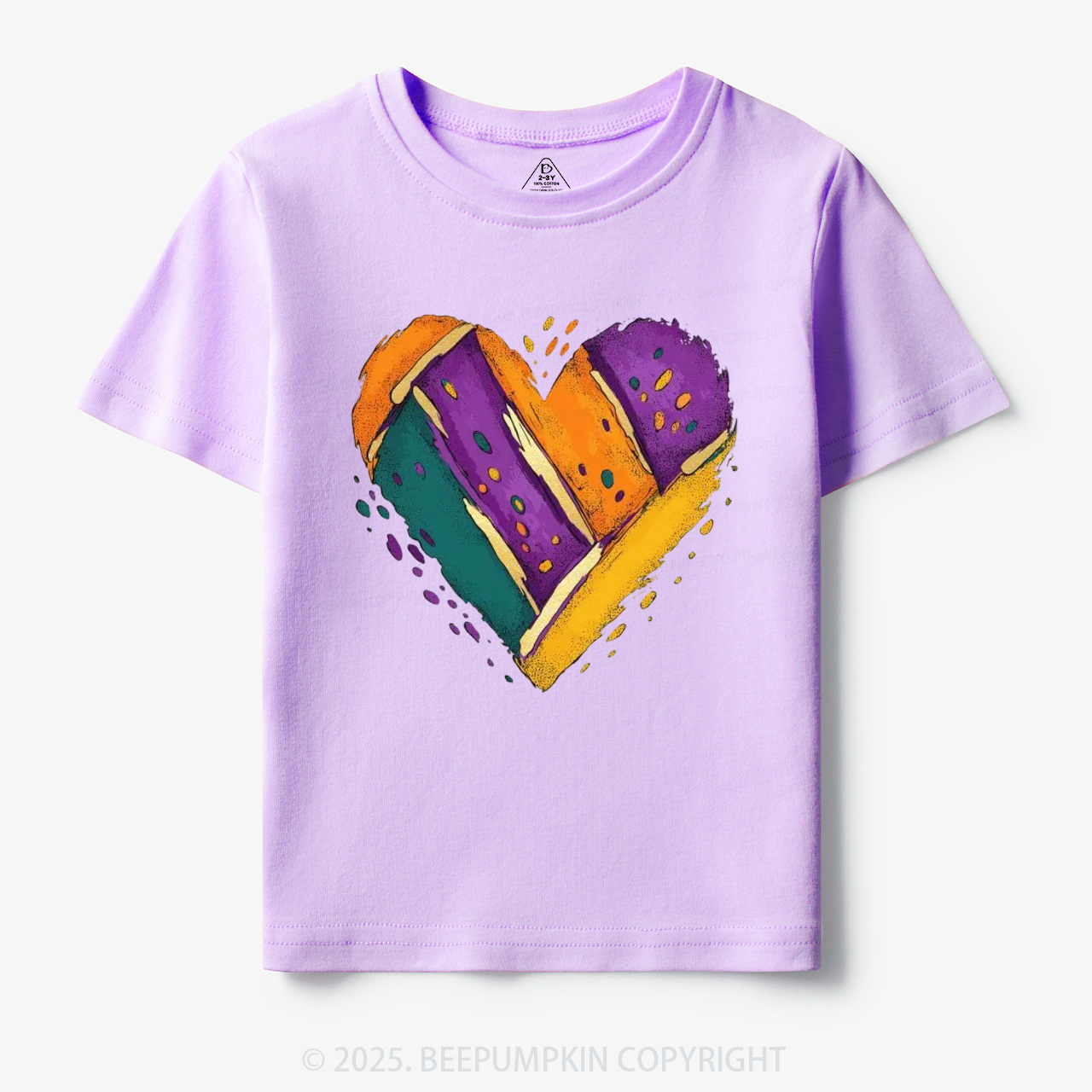 Mardi Gras Heart Toddler&Kid's Tees Beepumpkin
