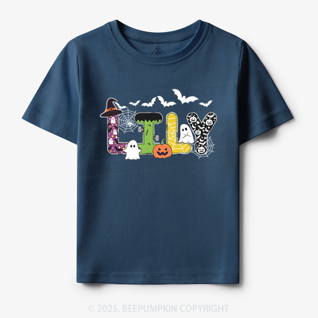 Personalized Halloween Name Toddler&Kid's Tees Beepumpkin