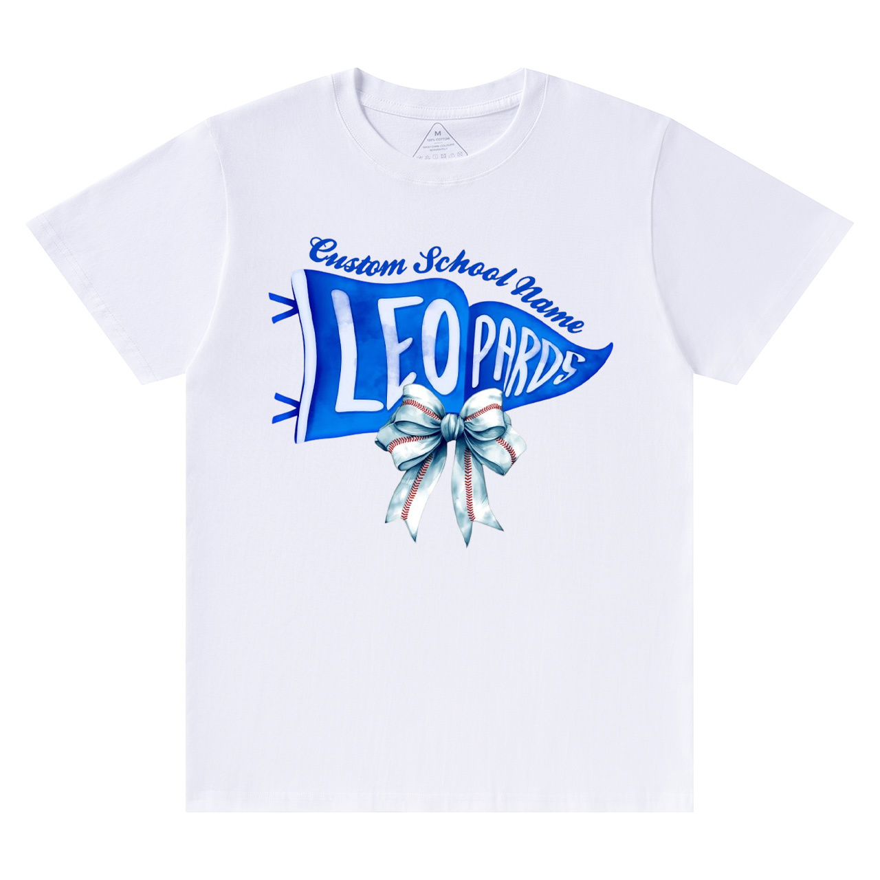 Personalized Mascot Watercolor Pennants Flag T-Shirts Beepumpkin