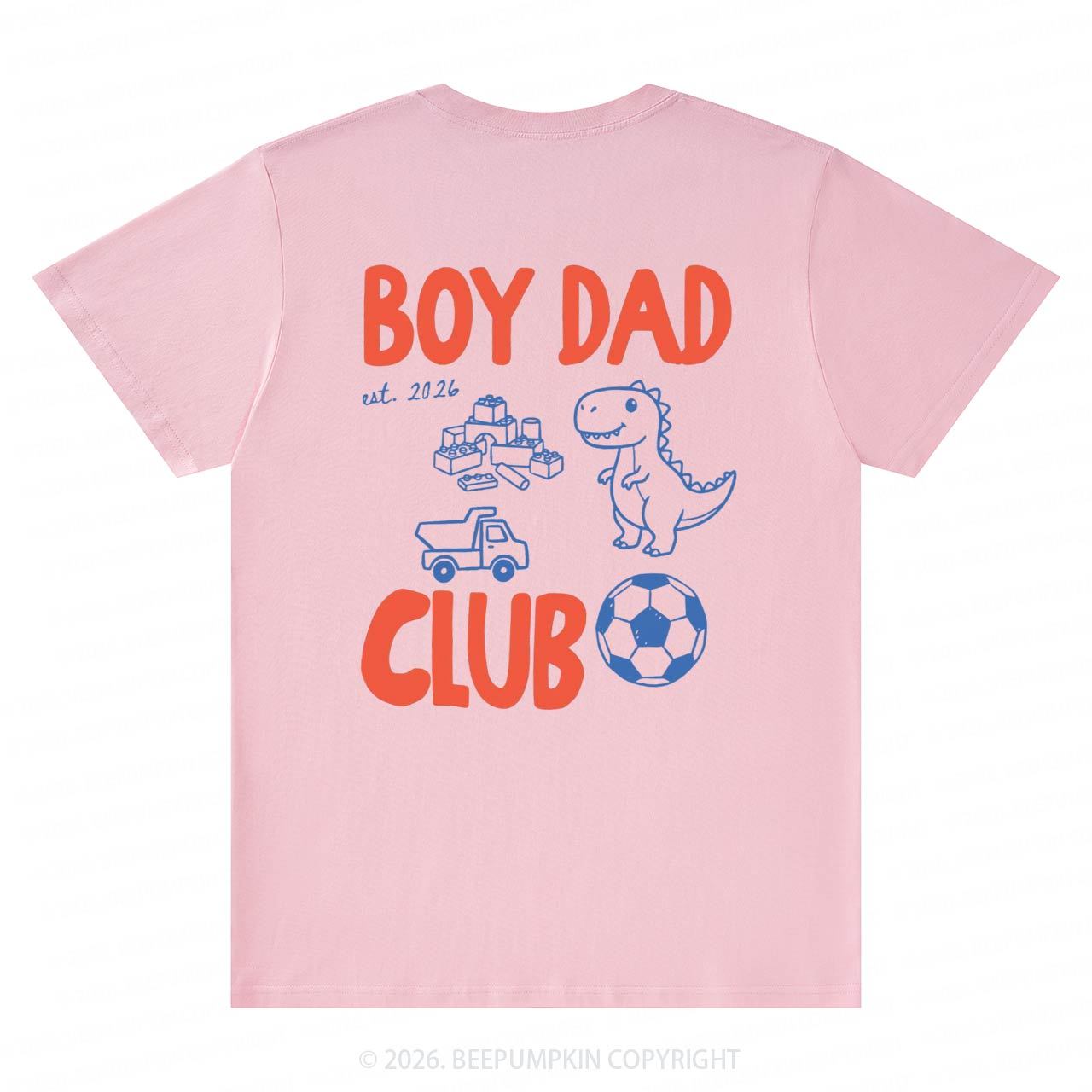 Personalized Boy Dad Club Fathers Day T-Shirts-Back Design