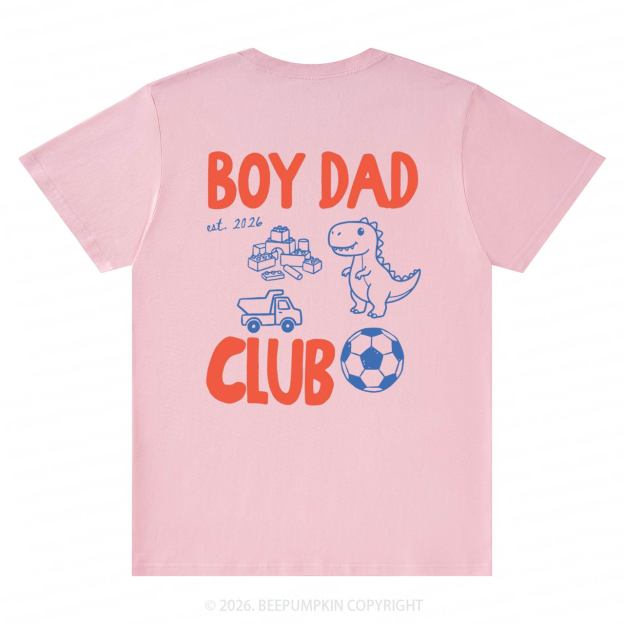Personalized Boy Dad Club Fathers Day T-Shirts-Back Design