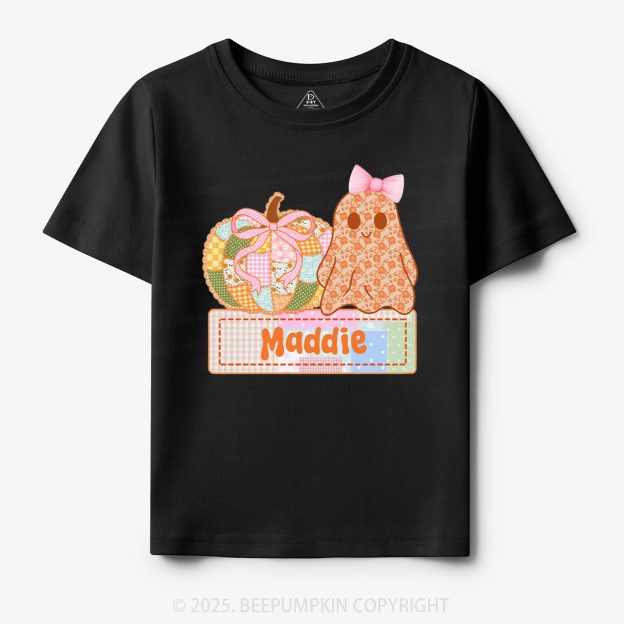 Personalized Pumpkin & Pretty Ghost Toddler&Kid's Tees Beepumpkin