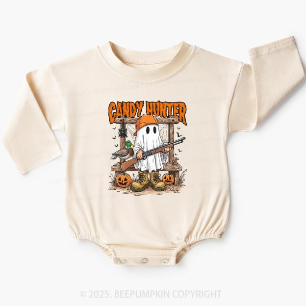 Candy Hunter Halloween Baby Bubble Romper Beepumpkin