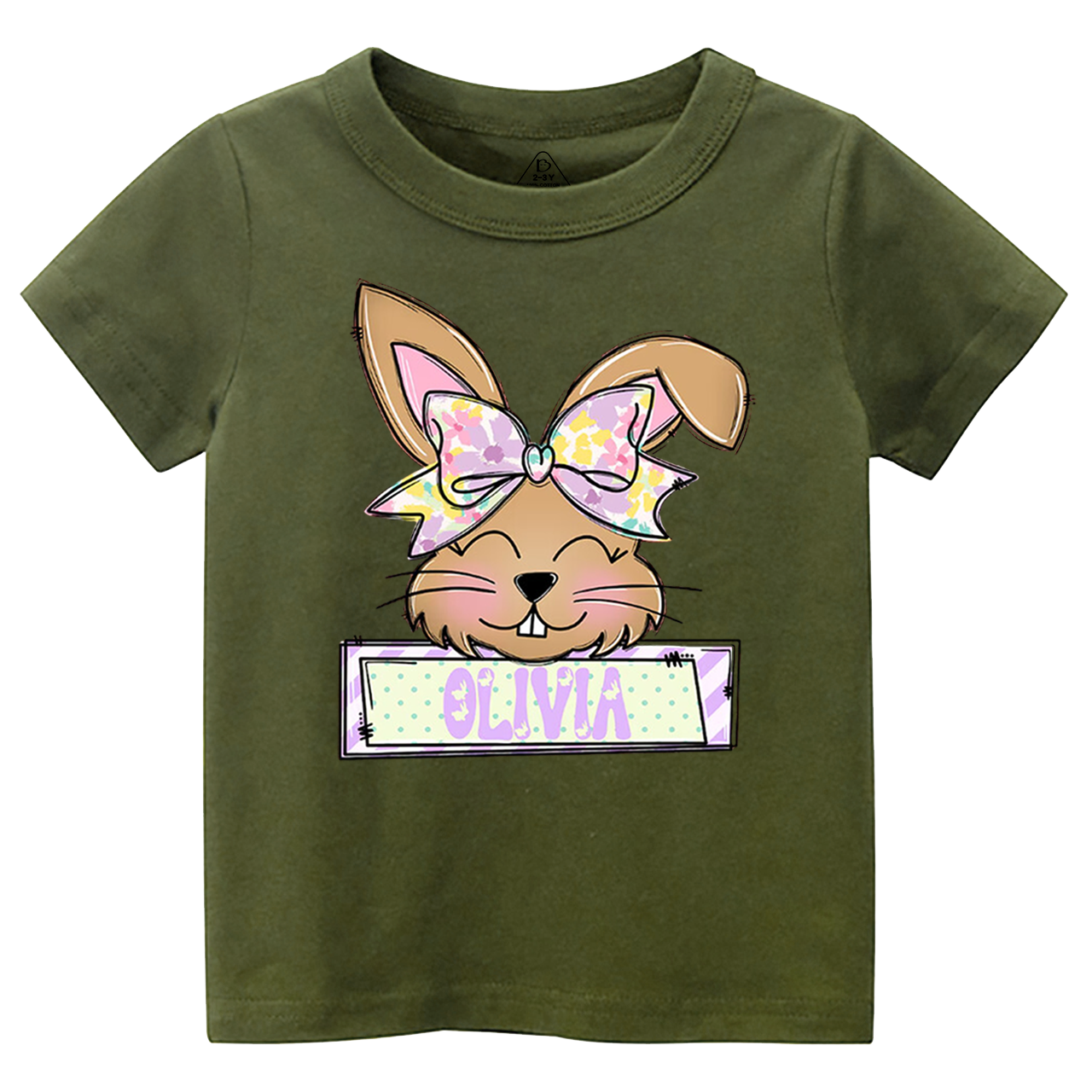 Personalized Bunny Name Toddler&Kid's Tees Beepumpkin