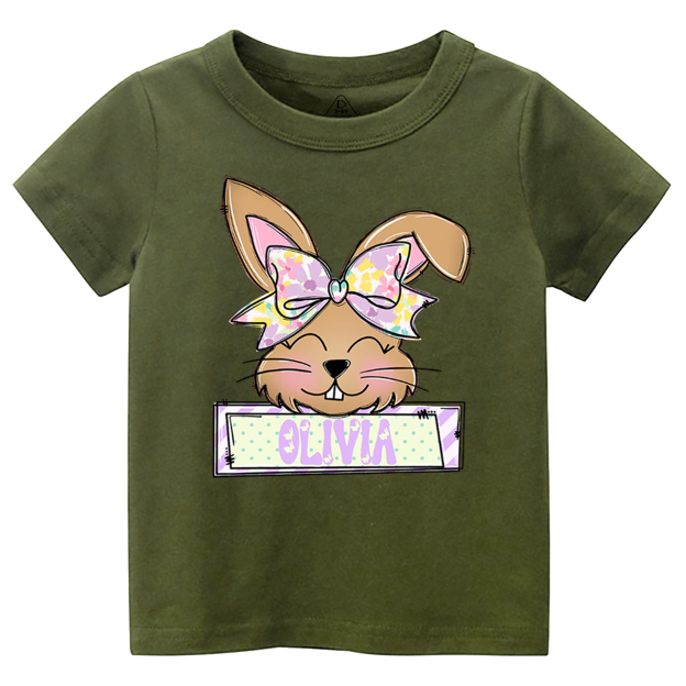 Personalized Bunny Name Toddler&Kid's Tees Beepumpkin