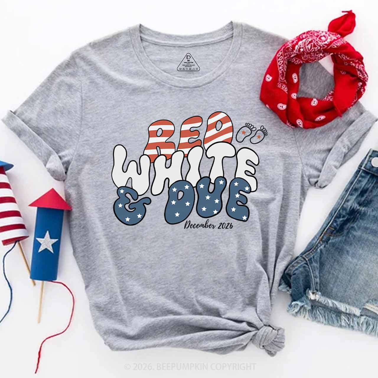 Personalized American Mama 4th July Pregnancy Announcement T-Shirts