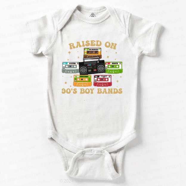 Raised On 90's Music Band Baby Bodysuit 8 