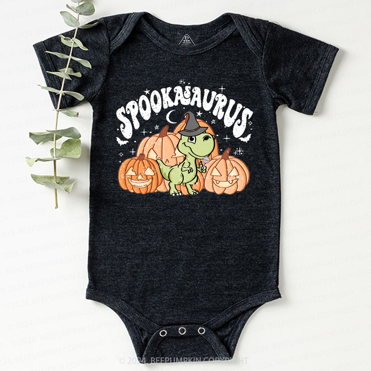  Spookasaurus Dinosaur Halloween Baby Bodysuits 
