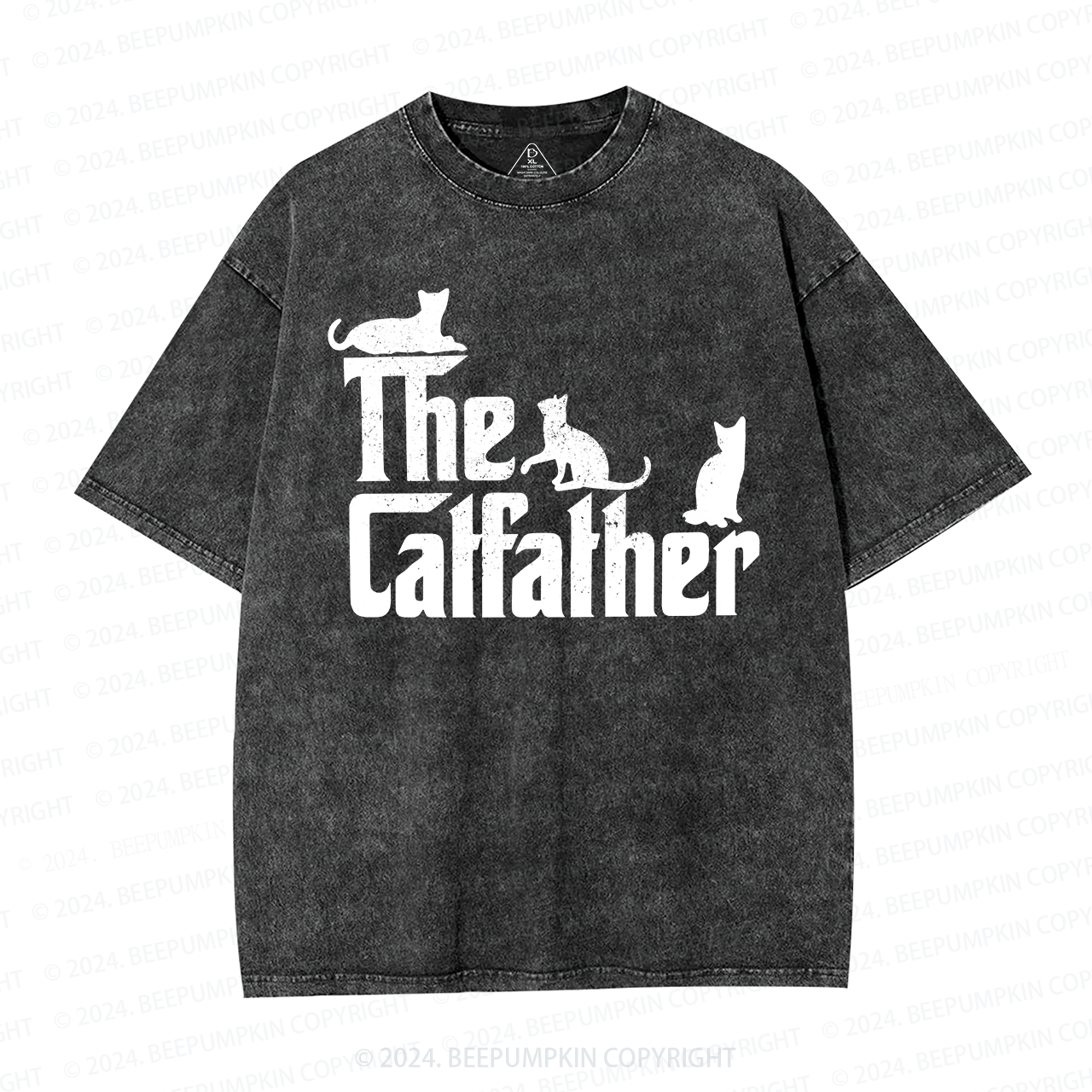 The Original Cat Father Dad Washed T-Shirts 