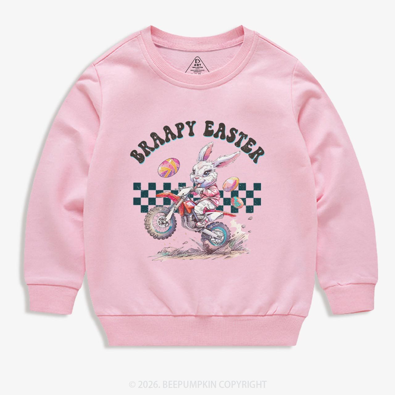 Braapy Easter Dirt Bike Kid's Sweatshirt