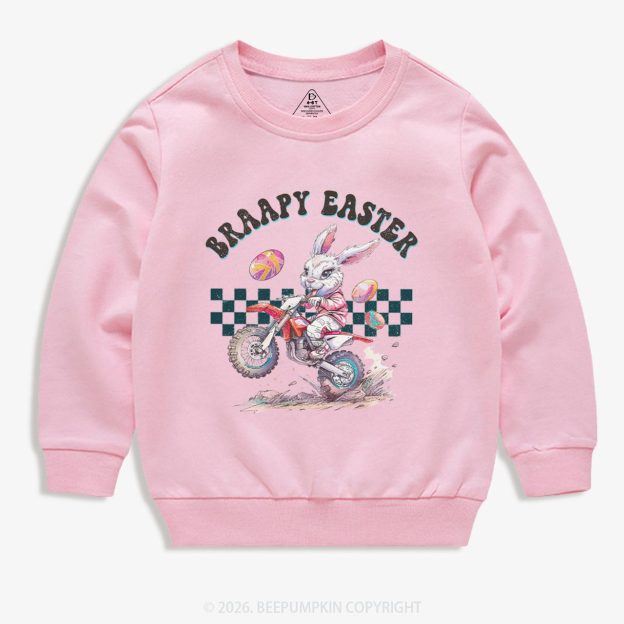 Braapy Easter Dirt Bike Kid's Sweatshirt
