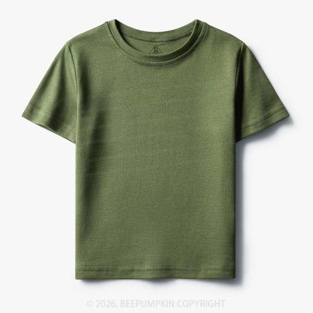 Solid Natural Toddler&Kid's Tees Beepumpkin