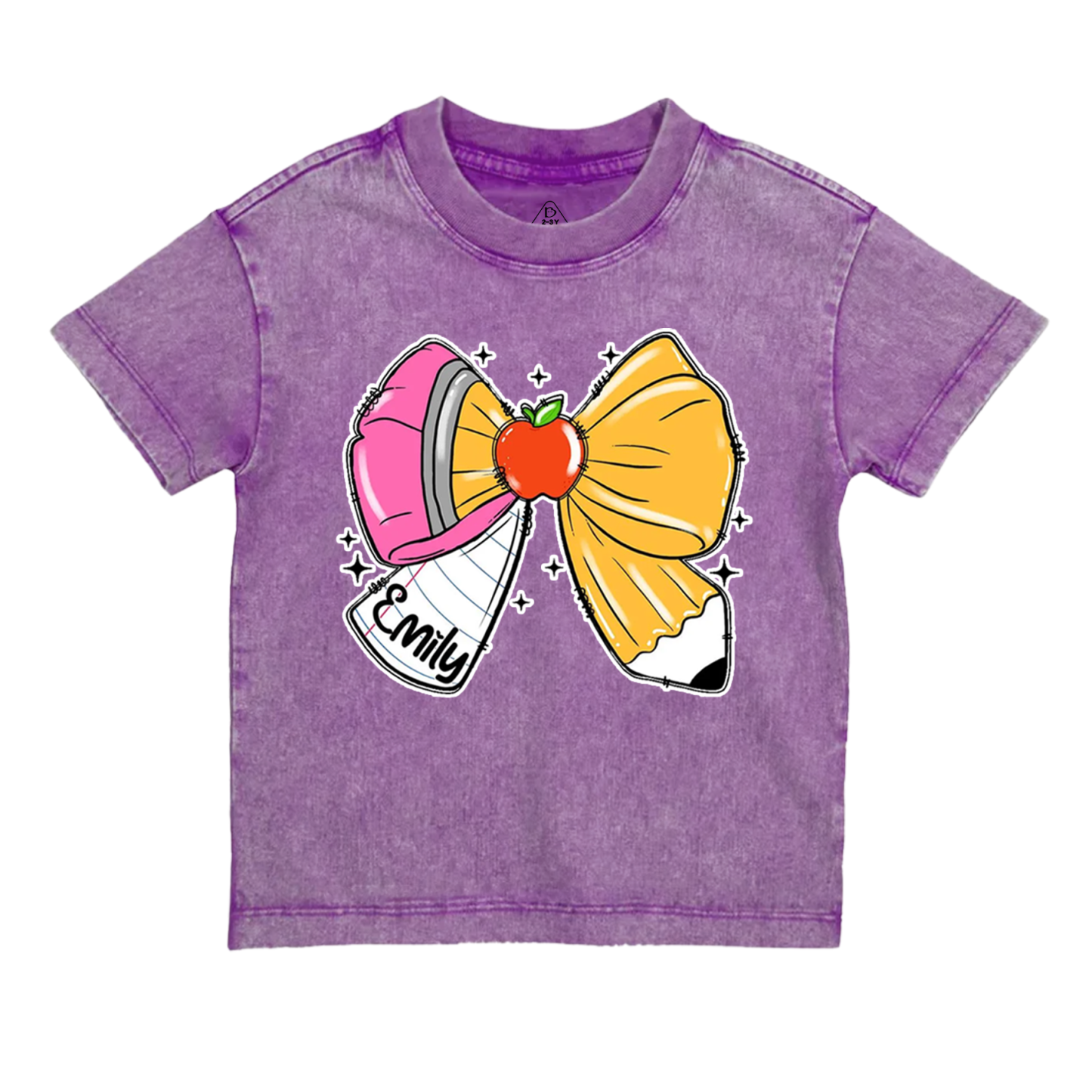 Personalized Pencil Name Toddler&Kids Washed Tees
