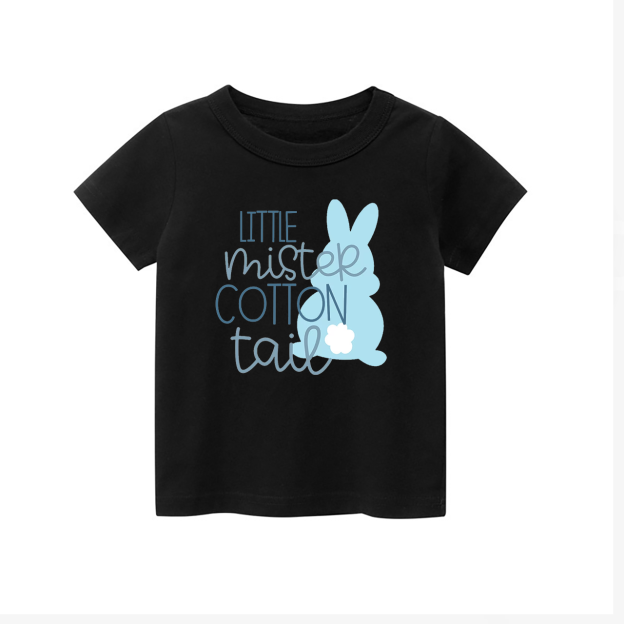Little Mister Cotton Tail Easter Bunny Kids Shirt