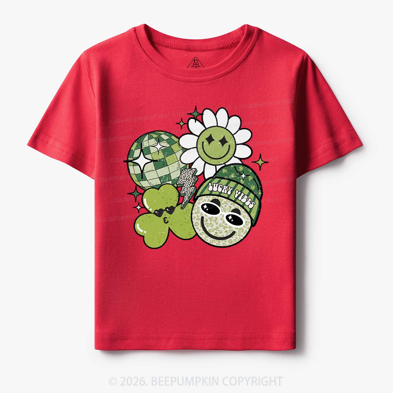Disco Lucky Vibes Toddler&Kid's Tees Beepumpkin