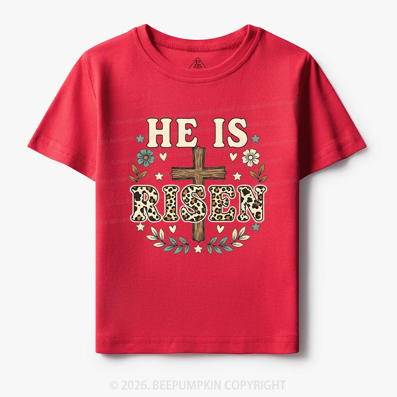 Wild Faith Leopard Cross Toddler&Kids Tees