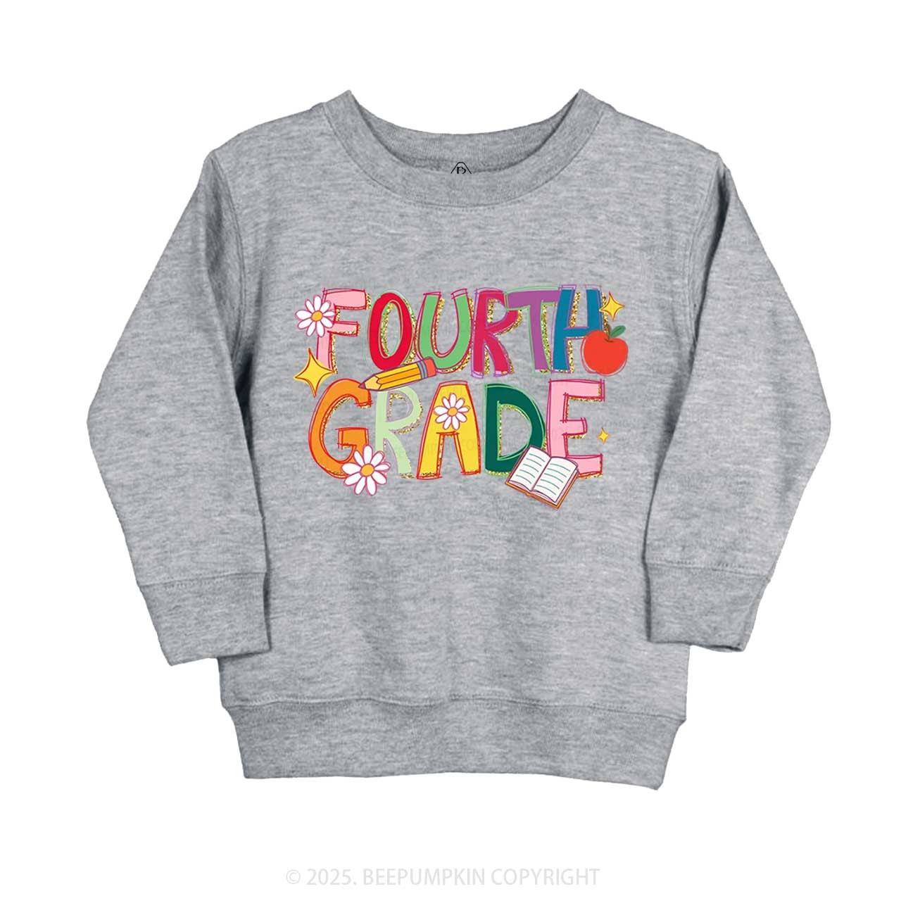 Personalized Girly Floral Kindergarten Neon School Kid's Sweatshirt